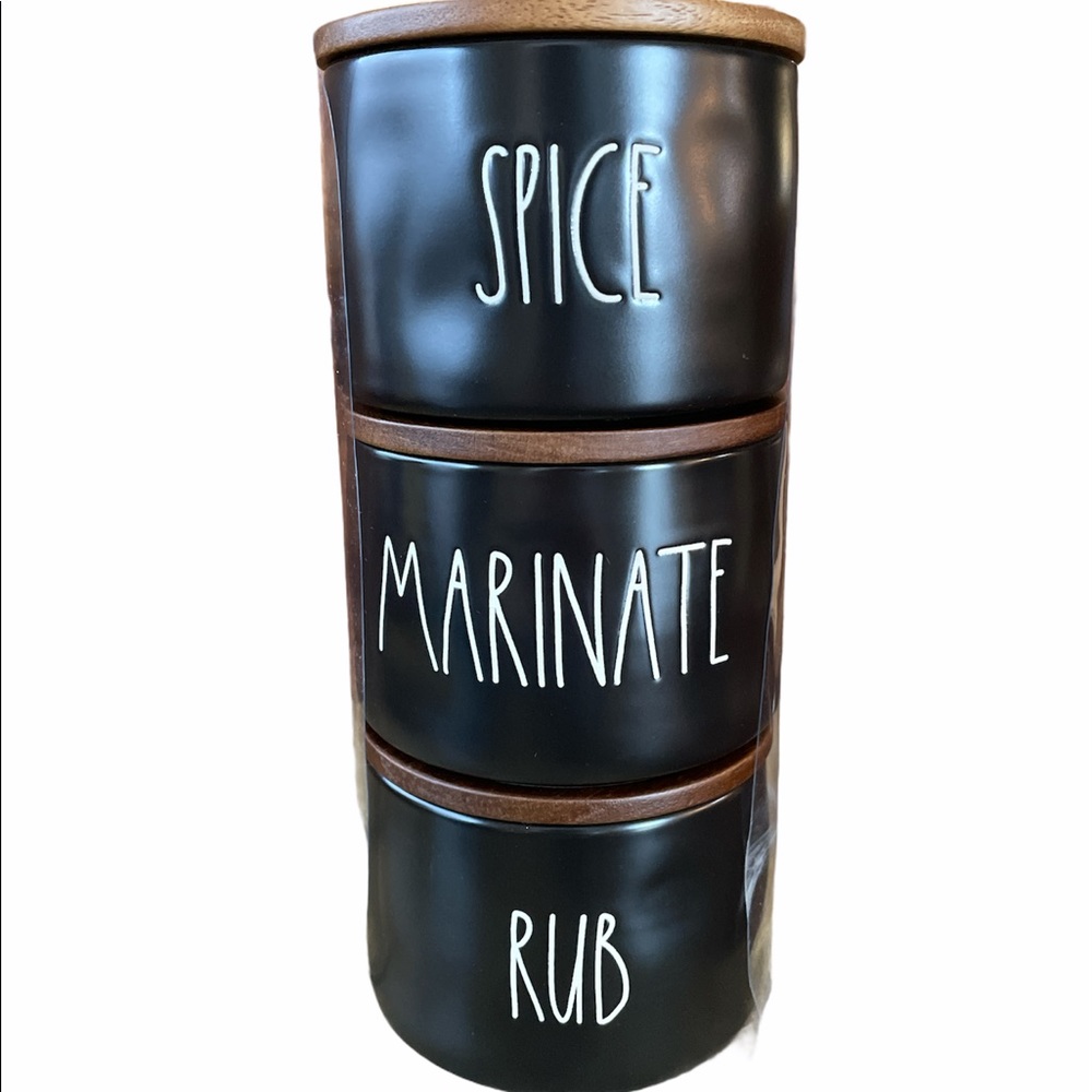 NEW Rae Dunn SPICE, MARINATE, RUB Cellar Trio